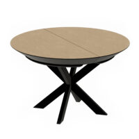 Раскладной стол NOVA Шпон~Natural Wood+Black Legs 1270+500+500*H750 Раскладной стол NOVA идеально сочетает элегантный дизайн и функциональность. Столешница из натурального дубового шпона, каркас из бука, возможность расширения до 227 см – сделайте каждую трапезу особенной! Идеален для любого интерьера.