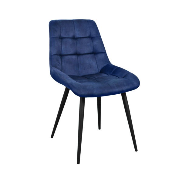 Nicole PL-12 Blue Chair Discover the Nicole PL-12 Blue Chair, an elegant and durable choice for your kitchen. Enhanced comfort and modern design blend perfectly, crafted from high-quality materials. The hydrophobic upholstery makes it easy to maintain. Ideal for your moments of relaxation!