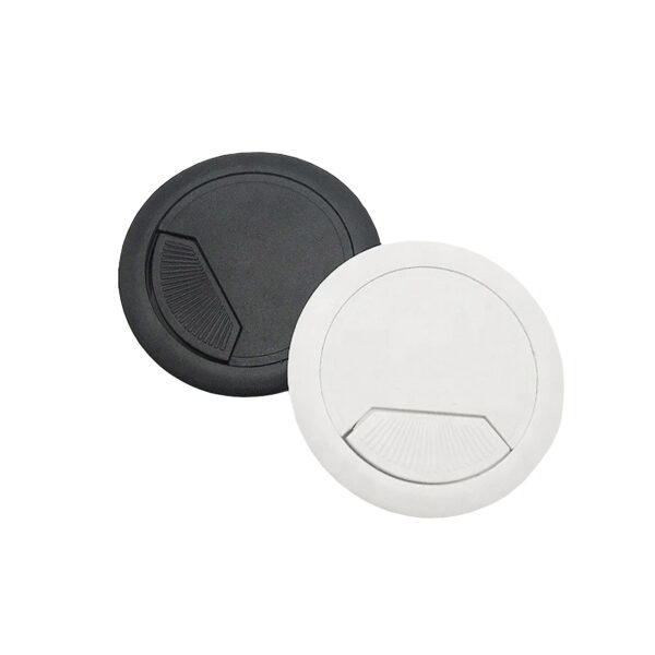 Cable Passage Df.8140 Discover the cable management support Df.8140, ideal for any office furniture. With an aesthetic and functional design, this round support facilitates cable management while protecting them from abrasions. Easy installation on various materials.