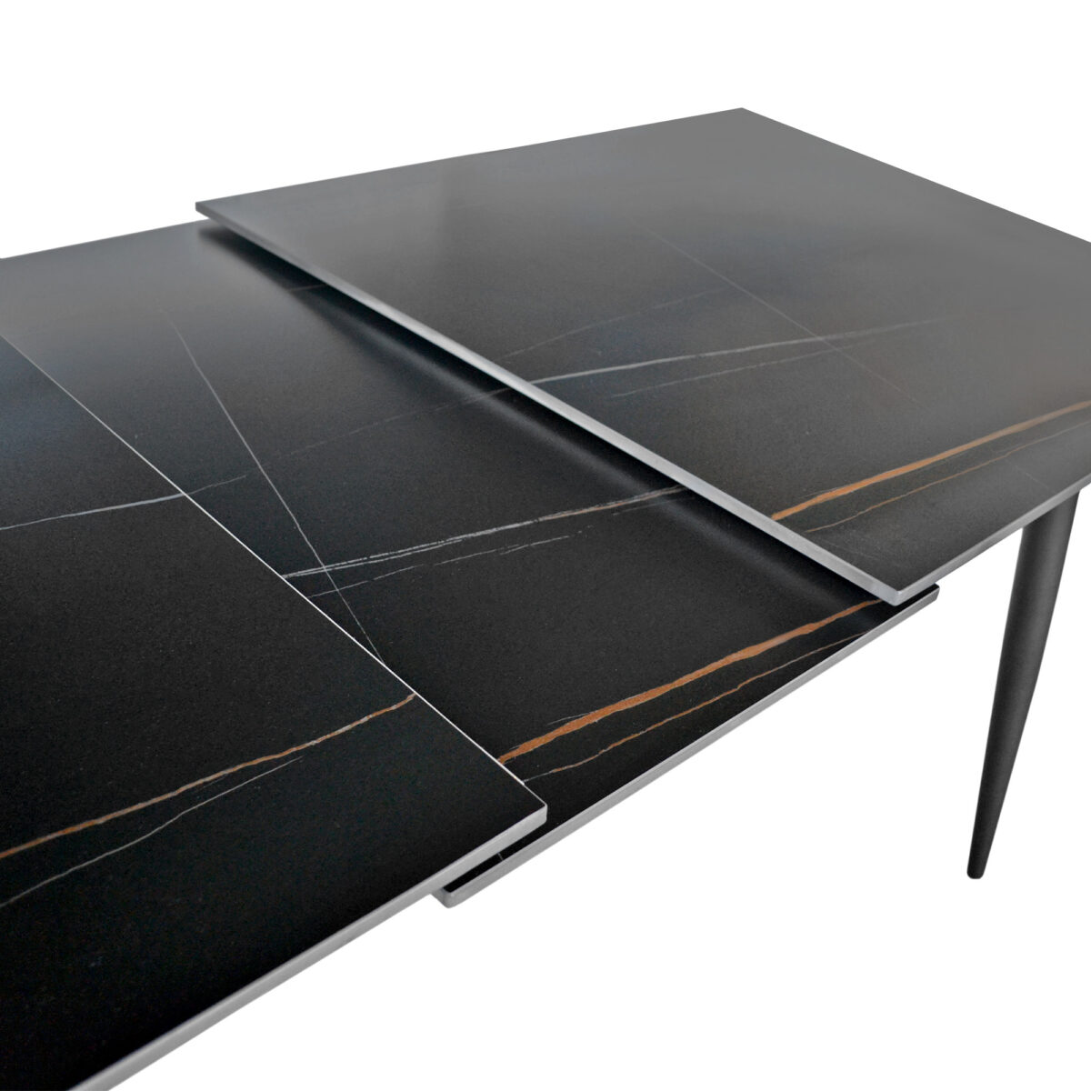Extendable Table VANESSA Black Lawrence Gold 160/200x85 - Image 4