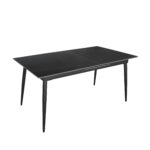 Extendable Table VANESSA Black Lawrence Gold 160/200×85
