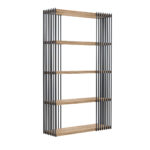 Castello Shelf Discover the Castello Shelf - a modern and functional bookshelf, perfect for offices, living rooms, or bedrooms. With an elegant design and 5 open shelves for displaying decorations, it provides a practical and versatile storage solution. Durability is guaranteed thanks to the metal frame!