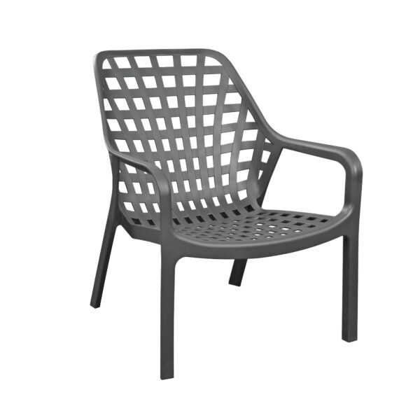 Cтул для террасы SOLAR Dark Grey Создайте уютный уголок на террасе с креслом SOLAR Dark Grey. Удобный эргономичный дизайн, прочный полипропилен и возможность штабелирования делают его идеальным выбором для сада и horeca. Элегантность и комфорт в каждом моменте на свежем воздухе!