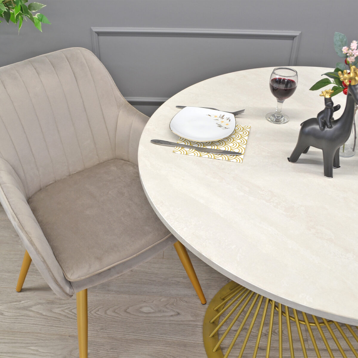 FELICIA Table Silk + Golden Leg ∅100 - Image 5