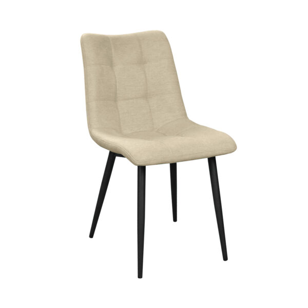 Capella New Beige Chair Discover the Capella New Beige Chair, a stylish and comfortable choice for your kitchen! With a sturdy metal frame and durable fabric upholstery, this chair offers stability and ergonomic comfort. Perfect for daily use, it is resistant to stains and wear.