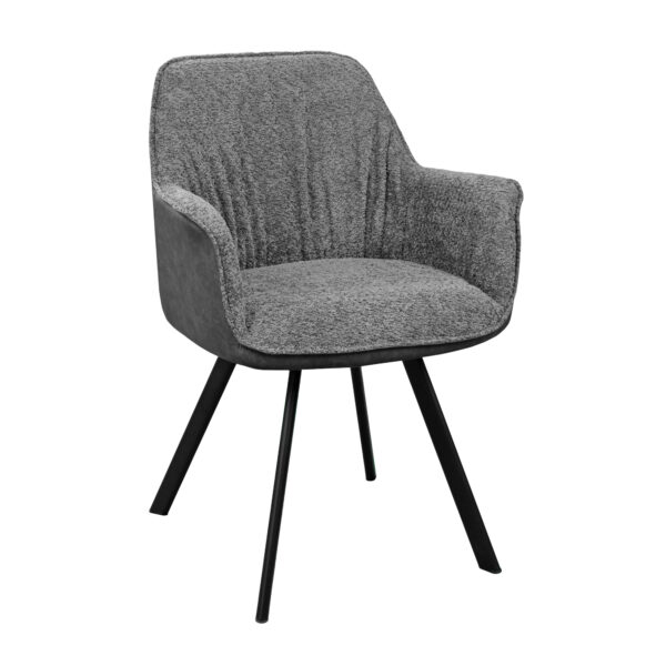 Tipsy Grey Chair Discover the Tipsy Grey kitchen chair, an elegant and comfortable piece made of plywood, featuring upholstery in gray fabric and eco-leather. Perfect for adding a sophisticated touch to your kitchen, this chair combines durability with refined design. Transform your meals into a delightful experience!