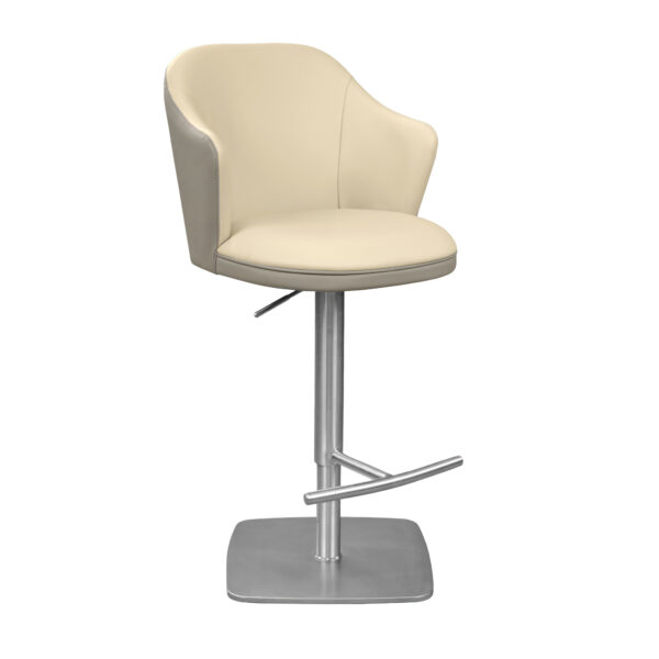 Bar Chair Boss Light Grey/Grey Discover the Boss Light Grey/Grey bar stool, the perfect combination of elegance and comfort. With a sophisticated design and premium materials, this tall stool will add a touch of refinement to any kitchen or bar. Ideal for relaxation and socializing, it features a chrome metal base and eco-friendly upholstery.