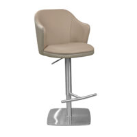 Bar Chair Boss Dark Grey/Grey Discover the Boss Dark Grey/Grey bar stool, an elegant and comfortable choice for any kitchen or social area. With a modern design, eco-leather upholstery, and a chrome metal base, it offers stability and sophistication. Perfect for relaxation, with a weight capacity of 120 kg!