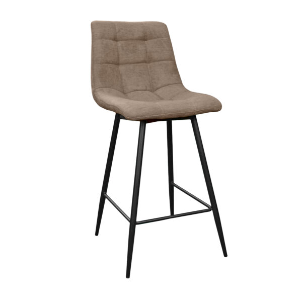 Bar Stool Capella New Light Brown Discover the Capella New Light Brown bar stool, perfect for your dream kitchen! With a sturdy metal frame and a soft fabric upholstered seat, it combines style and comfort. Ideal for any décor, it supports up to 120 kg. Choose elegance!