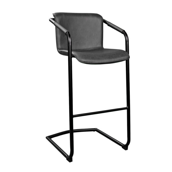 Exen Black Bar Stool Discover the Exen Black Bar Stool, an elegant and modern piece, perfect for kitchens and bars. Made from painted metal and upholstered with polyurethane foam, it offers comfort and durability. Standing at 104 cm in height, it features an ergonomic design and a sophisticated appearance. Choose Exen for an added touch of style!