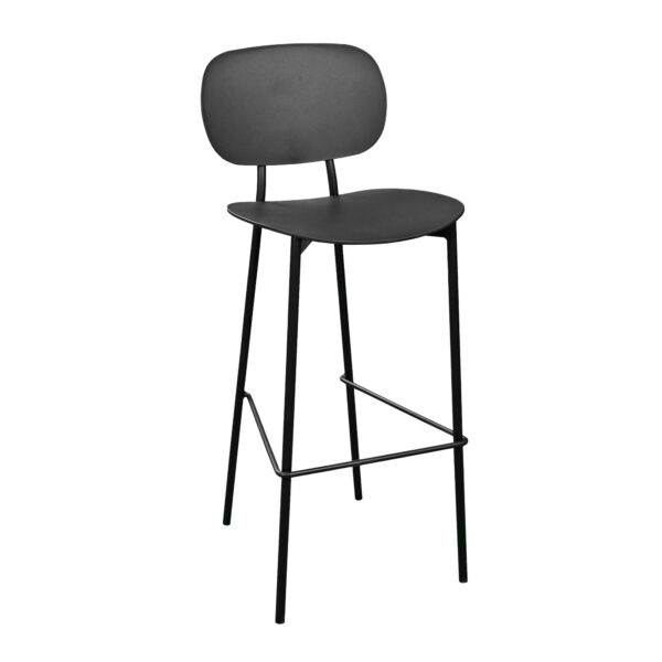 Flamingo Black Bar Chair Discover the Flamingo Black bar stool, perfect for patios or gardens, featuring a modern design and durable materials. Comfortable, easy to maintain, and with a refined appearance, it adds elegance to any outdoor space. With a height of 106 cm and a maximum weight capacity of 120 kg, it is ideal for relaxation.