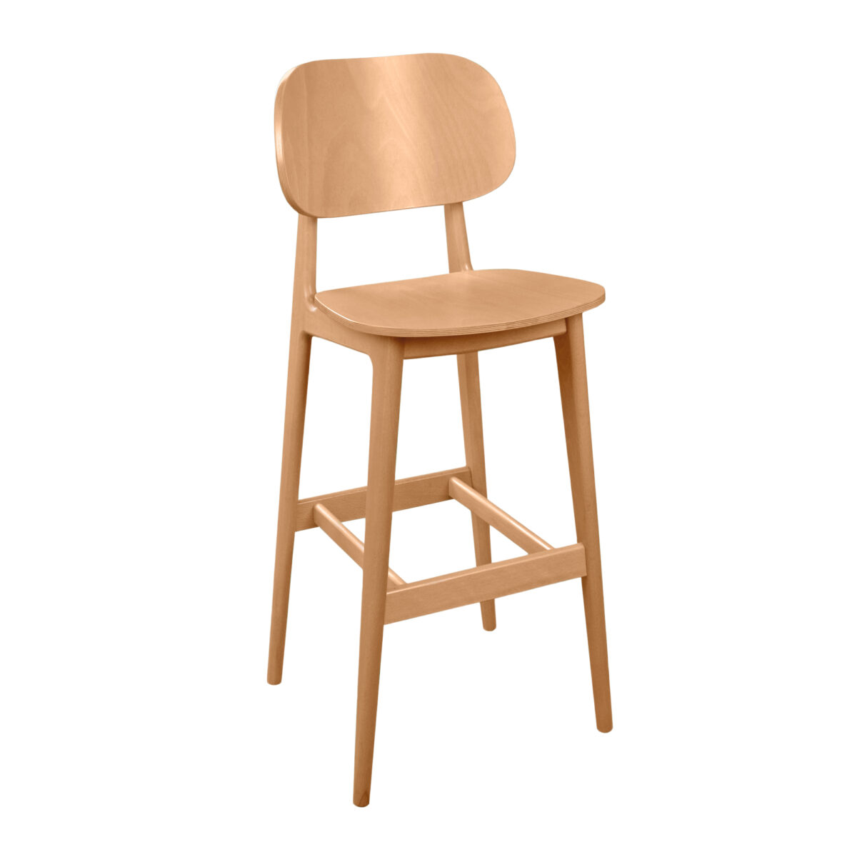 Bar Stool Lula Discover the Lula bar stool, the perfect combination of style and comfort! Made from oak wood and painted with environmentally friendly paint, this high chair integrates perfectly into any bar or kitchen. With an ergonomic design and remarkable durability, the Lula stool is ideal for moments spent with loved ones.