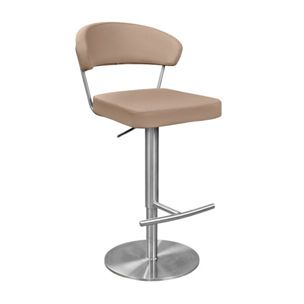 Scaun Bar Senior Beige Grey Descoperiți scaunul de bar Senior Beige Grey, perfect pentru orice bar sau bucătărie. Cu un design modern, tapițat în piele eco, bază cromată și mecanism pivotant, aduce confort și eleganță. Ideal pentru relaxare, suport lombar inclus, capacitate de 120 kg. Adăugați stil spațiului dvs.!