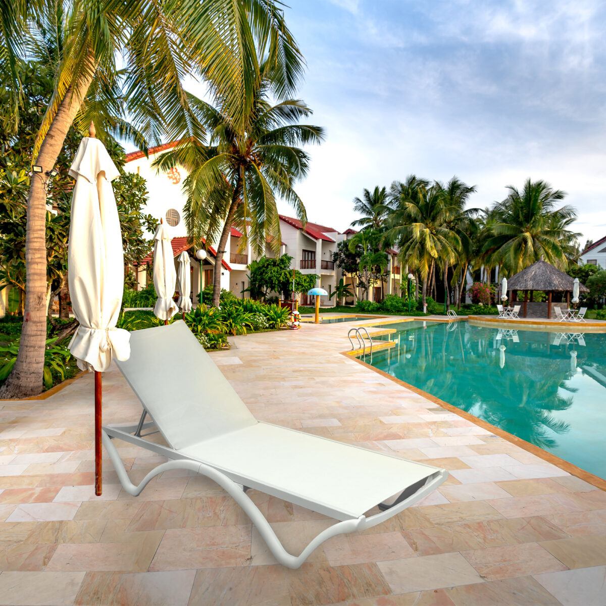 Ocean Beach Light Grey Lounger - Image 2