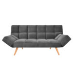 Extendable Sofa Lm-58 Grey Velvet - Image 3