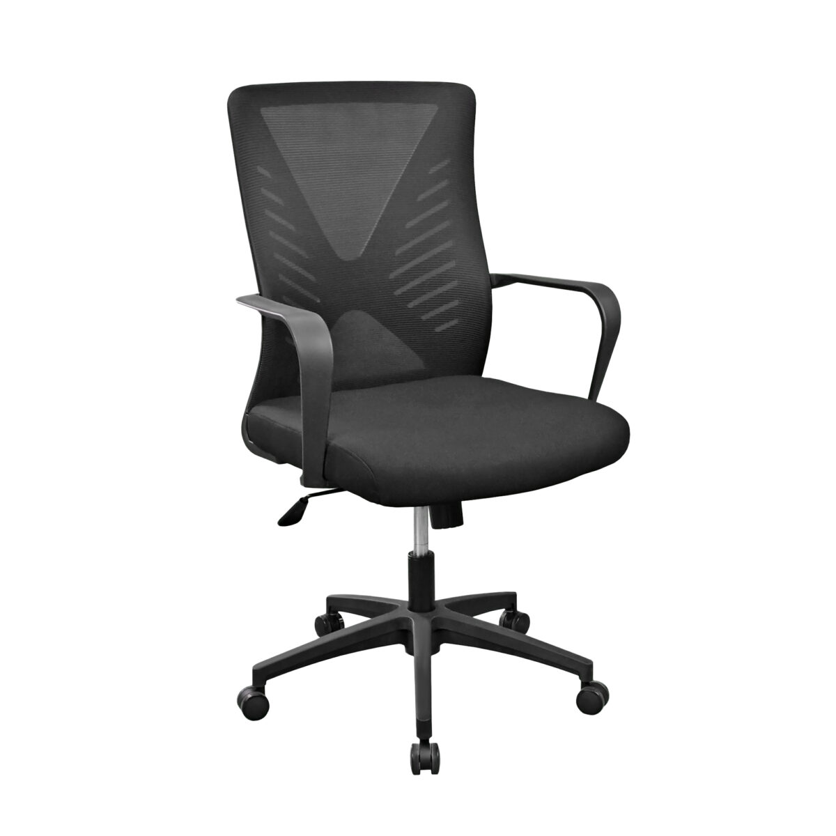 ARES Black Office Armchair Discover the ARES Black office chair, perfect for modern offices. With an ergonomic design and breathable upholstery, it ensures long-term comfort. The Tilt mechanism allows for easy adjustment. Ideal for any workspace! Transform your office with ARES!