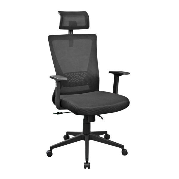 COOPER Black Office Armchair Discover the COOPER Black office chair, perfect for productive work. Comfortable and stylish, it features soft plastic arms, a durable base, and a Multiblock mechanism. Easily adjust your position! It has an adjustable height and an adjustable headrest. Transform your office with style!