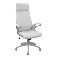 RALPH Office Armchair Light Grey Discover the RALPH Light Grey office chair, a perfect combination of modern design and comfort. Made from durable plastic and upholstered with fabric, it features height adjustment and swivel wheels for easy mobility. Ideal for long working hours!