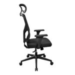 SATURN Black Office Armchair - Image 3