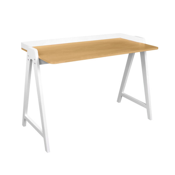Charlote Desk Table Discover the Charlote desk, an elegant and functional piece, perfect for any workspace. With ideal dimensions of 125 cm x 55 cm, durability from veneered MDF, and a solid wood frame, it is the perfect choice for your office.