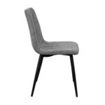 Chair DC-90 (BGF166-4) Velvet Dark Grey + Black Legs - Image 3