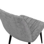 Chair DC-90 (BGF166-4) Velvet Dark Grey + Black Legs - Image 6
