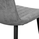 Chair DC-90 (BGF166-4) Velvet Dark Grey + Black Legs - Image 7