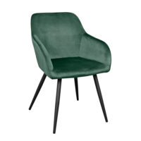 Airis Chair Green HLR57 + Black Legs Discover the comfort and elegance of the Airis Green HLR57 chair with black legs, perfect for the kitchen. Upholstered in soft velvet and constructed from durable materials, this chair adds a touch of sophistication to any interior. Ideal for enjoyable moments with family and friends!