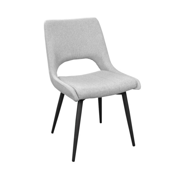 Bruno Grey Chair Discover the Bruno Grey chair, perfect for kitchen furniture! With a durable metal structure and upholstery made of sturdy fabric, it offers comfort and stability. An optimal seat height of 46 cm and an elegant design make it ideal for any kitchen. Choose style and comfort!