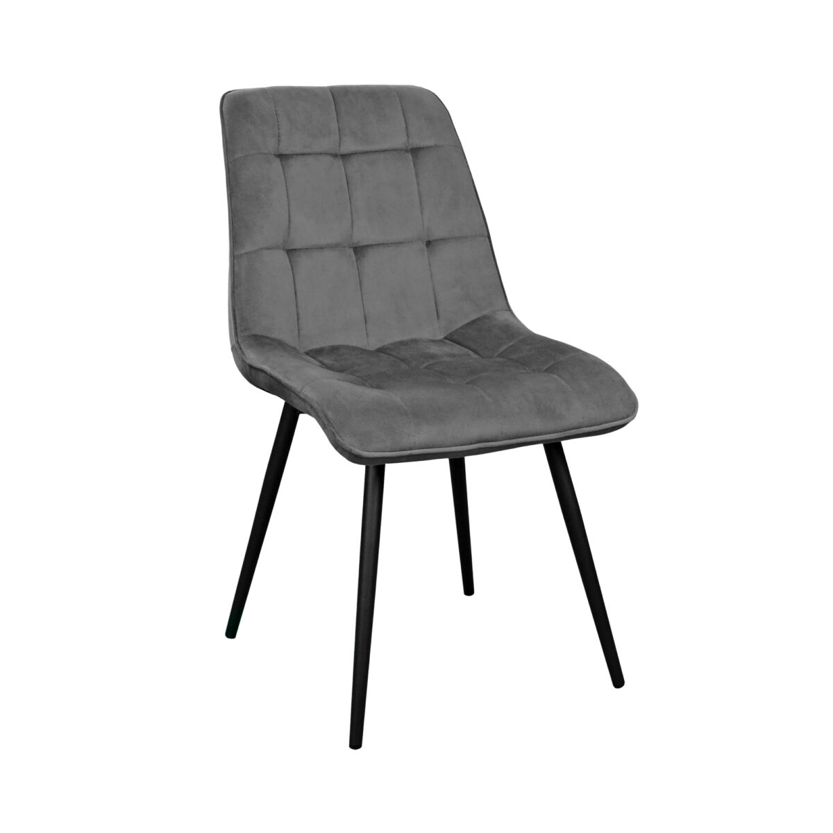 Capella Velvet Chair Dark Grey HLR21+ Black Legs Discover the Capella chair in dark gray velvet, perfect for your kitchen! With sturdy metal legs and an elegant design, this chair offers the comfort you desire. Available in other colors as well, transform your interior with this refined piece!