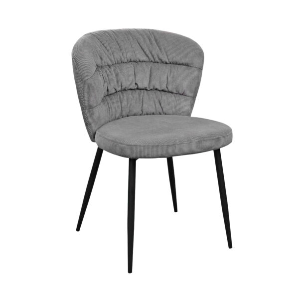 Dark Grey Stair Chair CY-05 Choose the comfort of the Escada Dark Grey CY-05 chair for your kitchen! With an elegant design, upholstered in velvet and featuring durable metal legs, this chair offers stability and style. Perfect for adding a touch of sophistication to any room!