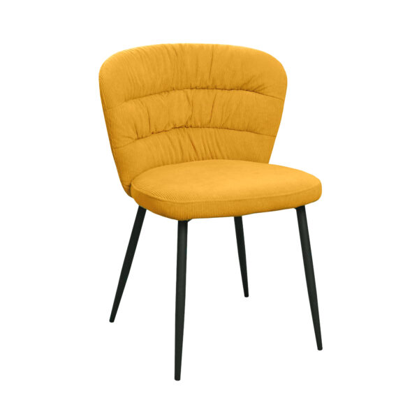 Yellow Stair Chair CY-05 Discover comfort and style with the Escada Yellow CY-05 chair, perfect for any kitchen. Upholstered in delicate velvet and equipped with sturdy metal legs, this chair adds a vibrant shade of yellow to your home. Ideal dimensions for relaxation!