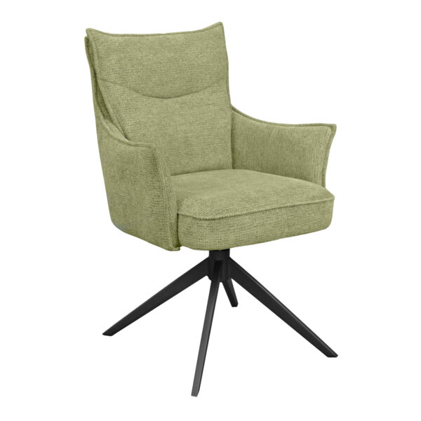 JULIET Green Chair Discover the JULIET Green chair, perfect for your kitchen! Elegant and comfortable, featuring upholstery in green fabric and a durable construction made of plywood and metal. It adds a sophisticated and refined touch to your dining tables. Choose quality and style for a distinctive design!