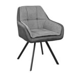 Стул Linen Серый Кухонный стул Linen серого цвета сочетает комфорт и стильный дизайн. Обтянут качественной экокожей и тканью, имеет прочную конструкцию с металлическим каркасом. Идеален для домашних обедов и мероприятий. Добавьте элегантность и уют в ваше кухонное пространство!