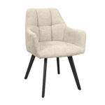 VERONA Beige Chair Discover the VERONA Beige Chair, an elegant and comfortable piece for kitchen furniture. Upholstered in bouclé fabric, it offers durability and a modern design, perfect for any setting. It adds a touch of style to your space. Choose quality!