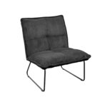 Bronx Black Velvet Armchair