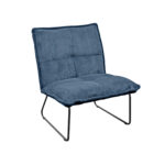BRONX Blue Velvet Armchair