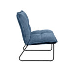 BRONX Blue Velvet Armchair - Image 3