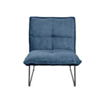 BRONX Blue Velvet Armchair - Image 2
