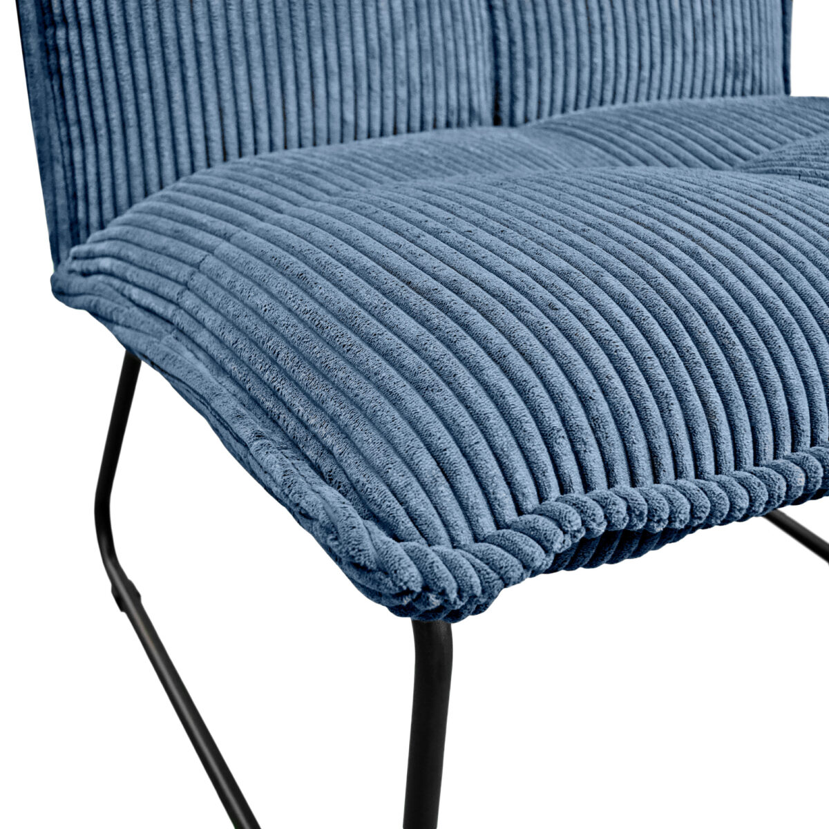 BRONX Blue Velvet Armchair - Image 4