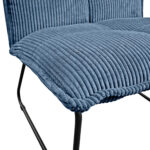 BRONX Blue Velvet Armchair - Image 4