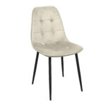 M-01-3 (Hlr-14) Grey/Beige Velvet + Black Legs Chair Discover the M-01-3 (Hlr-14) chair in grey/beige velvet, perfect for your kitchen! With sturdy metal legs and a comfortable seat, this chair combines elegance with functionality. Also available in other colors!