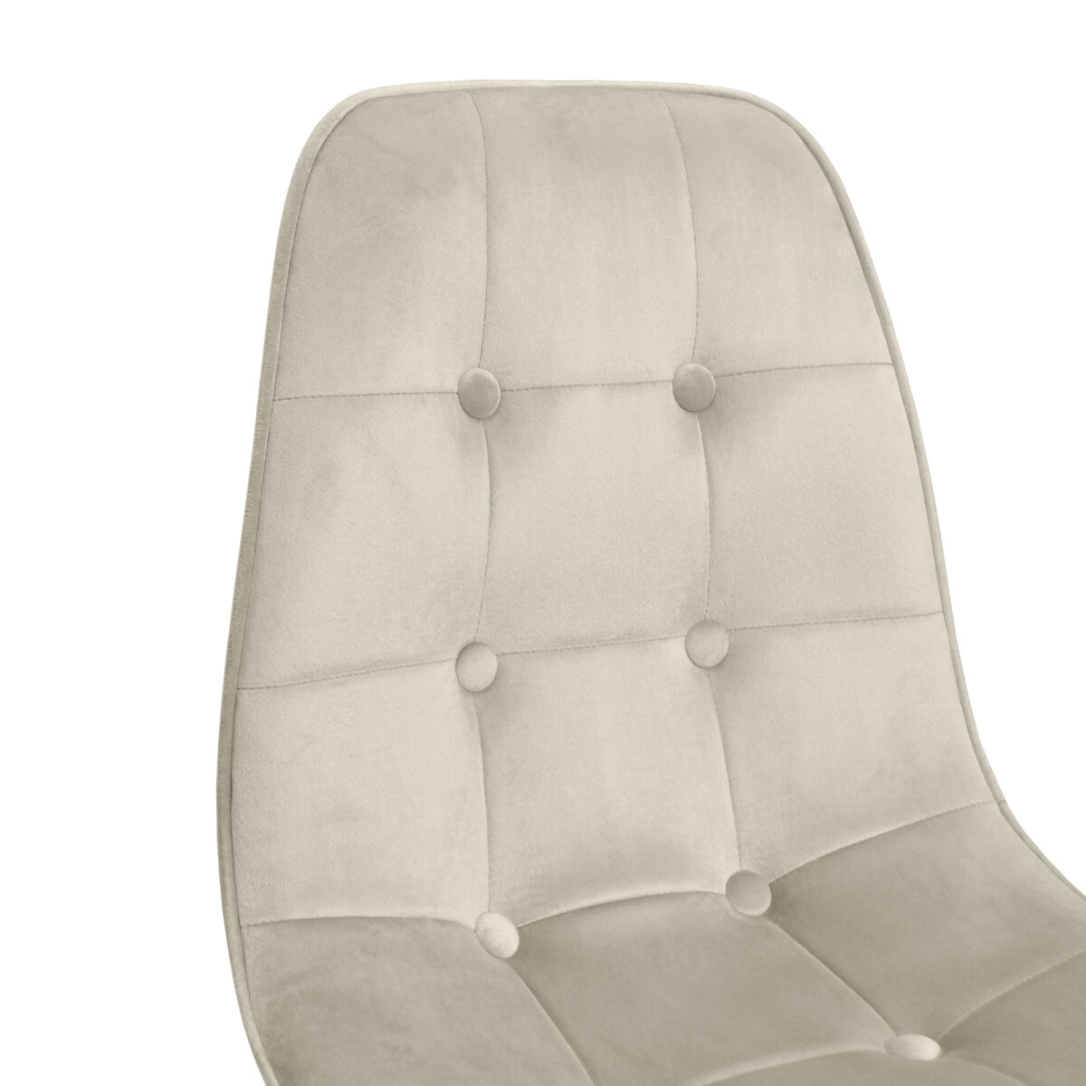 M-01-3 (Hlr-14) Grey/Beige Velvet + Black Legs Chair - Image 6