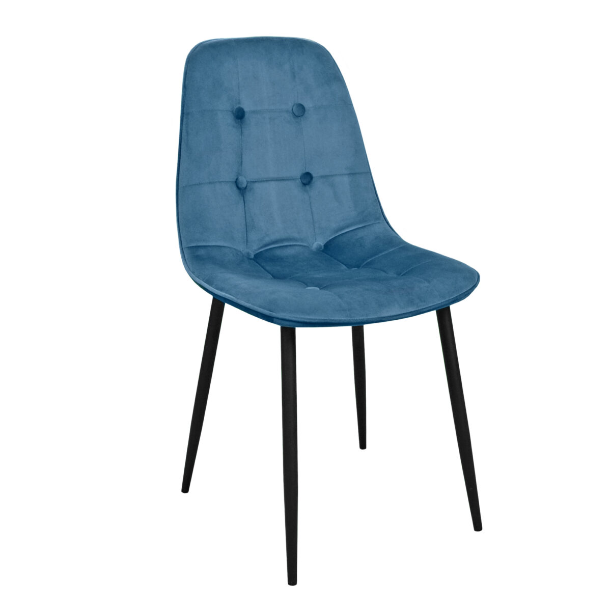 M-01-3 (Hlr-63) Velvet Blue + Black Legs Chair Discover the M-01-3 (Hlr-63) chair in Blue Velvet with Black Legs, perfect for the kitchen! Comfortable and elegant, it features a seat made of soft velvet and durable metal legs. Add a touch of style and comfort to your space! Also available in other colors.