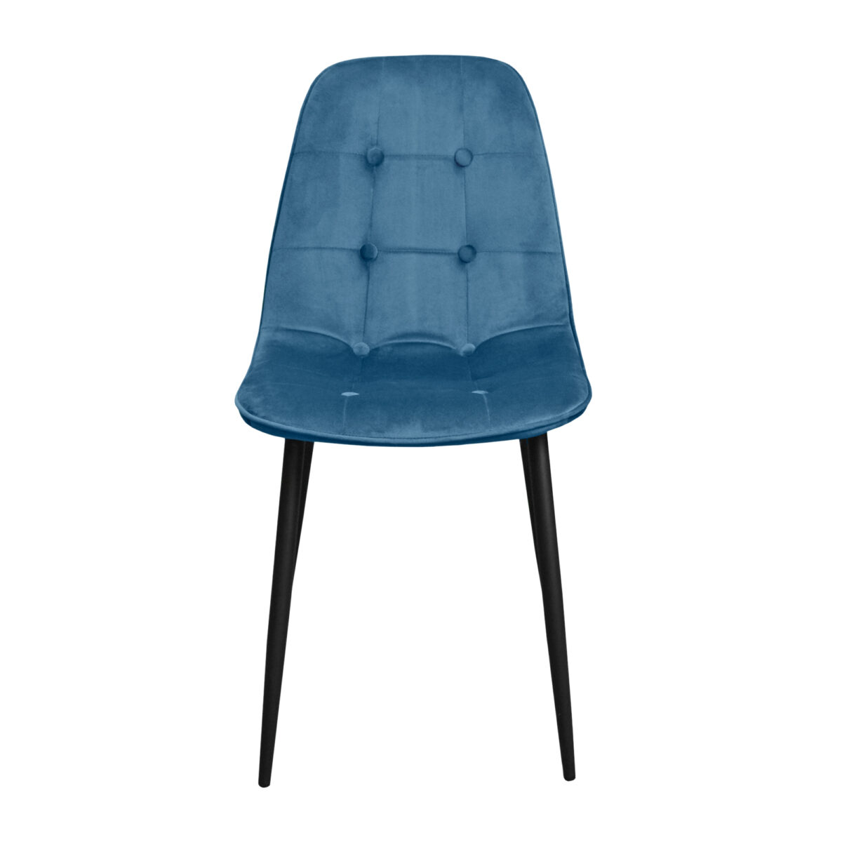 M-01-3 (Hlr-63) Velvet Blue + Black Legs Chair - Image 2