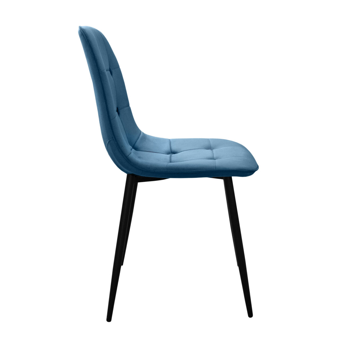 M-01-3 (Hlr-63) Velvet Blue + Black Legs Chair - Image 3