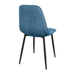 M-01-3 (Hlr-63) Velvet Blue + Black Legs Chair - Image 4