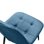 M-01-3 (Hlr-63) Velvet Blue + Black Legs Chair - Image 7