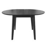 Mars Black Table 1000(380)*H750 Discover the Mars Black 1000(380)*H750 table, perfect for your kitchen! With an elegant and versatile design, this black MDF table extends from 100 cm to 140 cm and offers stability thanks to its solid beech wood frame. Ideal for family meals or gatherings with friends!