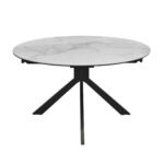 Extendable Table PINA White Ø130 - Image 3